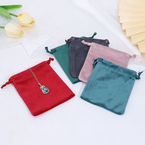 Sac à cordon en velours haut de gamme, sac cadeau au toucher doux, 20x25cm, pochette recyclable pour l'emballage de lunettes, bijoux et accessoires de luxe - Product Image 3