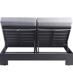 Luxo Duplo moderno Sun Lounger Alumínio portátil <span class=keywords><strong>Beach</strong></span> Pool Chaise Lounge Outdoor Garden Day <span class=keywords><strong>Bed</strong></span> para Hotéis e Resorts - Product Image 5