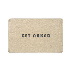 Alfombra de baño rectangular de seda con cableado, color sólido, antideslizante, de PVC, diseño minimalista para baño - Product Image 1