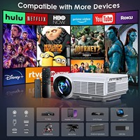 Mini Proyector Q5 1080P 3D con CRT Integrado, Compatible con Teléfonos, Portátil, Garantía de 30 Días