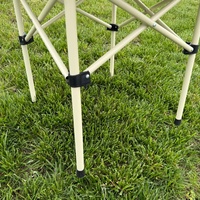 Table d'extérieur portable moderne en acier, table longue pliante pour le camping et le barbecue