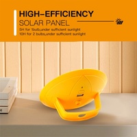 Nouvelle conception de lanterne solaire UFO, panneau solaire 10W, batterie lithium-ion, contrôleur PWM, utilisation domestique, petite taille, facile à transporter, charge de téléphone