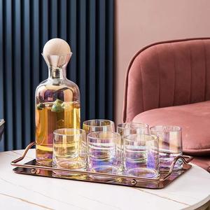 Ensemble de pichets et verres de luxe nordique pour eau et jus, design créatif pour la maison, grande capacité, en verre, pour eau froide et eau bouillante - Product Image 2
