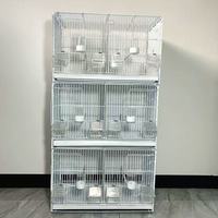 Cage à oiseaux rectangulaire 2026 avec crochet et mangeoire pour petits oiseaux, perroquets, perruches, pinsons – Idéale pour l'extérieur