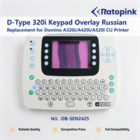 Ratopink DB-SEN2425 Clavier de remplacement de type D 320i russe, compatible avec les imprimantes Domino A320i/A420i/A520i CIJ