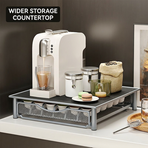 Cajón de Almacenamiento Metálico para <span class=keywords><strong>Cápsulas</strong></span> K-Cup, Organizador Multifuncional para <span class=keywords><strong>Cápsulas</strong></span> de Café, Estante de Almacenamiento para Encimera de Cocina - Product Image 4