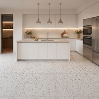 Dalles de terrazzo artificielles, couleur personnalisée, grande taille, résistantes à l'usure, pour la décoration de sols de villas commerciales