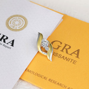 Grace Jewel kustom nama 925 perak murni liontin Moissanite kalung dipersonalisasi ukiran untuk wanita & hadiah kekasih - Product Image 5