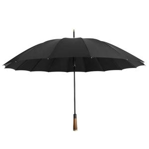Parapluie en bois <span class=keywords><strong>haut</strong></span> <span class=keywords><strong>de</strong></span> <span class=keywords><strong>gamme</strong></span> à 16 baleines, style rétro, manche long, simple, coupe-vent, pour hommes d'affaires - Product Image 6