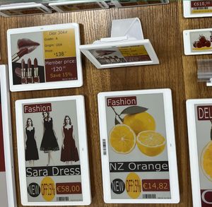 Nouvelle technologie d'usine : Étiquettes de rayon numériques intelligentes E Ink de 7,5 pouces, quatre couleurs, sans fil (Wi-Fi, Bluetooth, BLE) pour la solution ESL de vente au détail - Product Image 1