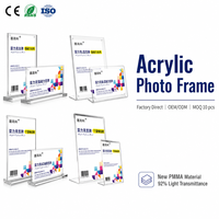 Cadre photo A4 personnalisé en acrylique, porte-carte de bureau, panneau d'affichage de prix, panneau de table, panneau publicitaire en forme de T