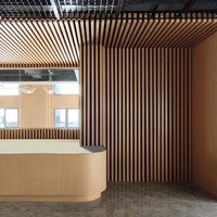 Techo de Madera con Rejillas Decorativas Interiores, Vigas de Techo de WPC, Techo de Paneles Cuadrados de Imitación Madera