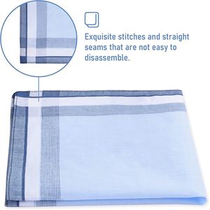 Mouchoirs en <span class=keywords><strong>coton</strong></span> rayés 40x40cm, teints en fil, <span class=keywords><strong>pour</strong></span> hommes, vente en gros en vrac, directement <span class=keywords><strong>de</strong></span> l'usine OEM, idéal comme <span class=keywords><strong>cadeau</strong></span>, lot <span class=keywords><strong>de</strong></span> douze. - Product Image 3