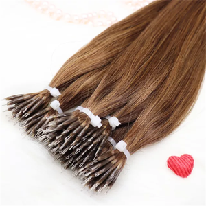 Extensions de cheveux humains Jasmine Beauty Factory, pointes en nano-anneaux métalliques, super double drawn, 22 pouces, cheveux vierges. - Product Image 1