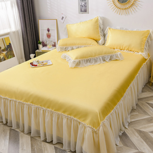 Nantong 공장 공주 레이스 침구 세트 베개 케이스 냉각 시트 침대 스커트 장식 침대 시트 온라인 - Product Image 6