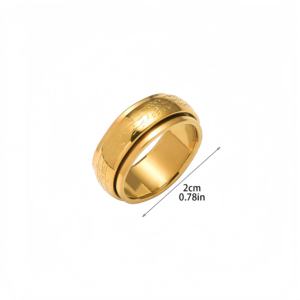 Rotatable Allah Arabic Muslim Religious <b>Islam</b> Waterproof Stainless Steel Non Anti Tarnish Free Fashion <b>Jewelry</b> Rings Wholesale - Product Image 3