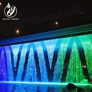 Rideau d'eau moderne en acier inoxydable avec éclairage LED pour hôtels, jardins et lacs extérieurs – Conception durable - Product Image 2