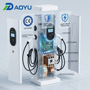 Estación de Carga Inteligente para Vehículos Eléctricos, Doble, 11kW/22kW, Tipo 2, GBT Tipo 1, OCPP 1.6J, con APP, para Oficinas y Flotas - Product Image 4