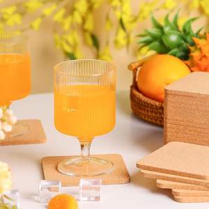 Alas Gelas Persegi dari Gabus untuk Minuman, Penyerap, Kosong, Tebal, untuk Gelas Anggur, Cangkir, Mug, Kerajinan DIY, Kantor, Rumah, Pondok - Product Image 4