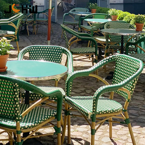 Chaise de <span class=keywords><strong>bistrot</strong></span> <span class=keywords><strong>en</strong></span> rotin PE durable et légère pour hôtel, jardin, café, restaurant, mobilier de jardin moderne et coloré - Product Image 1
