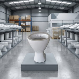 European Monoblock Style 1st Grade Ceramic Water Closet High End Twyford Close Coupled Toilet Set - Product Image 3