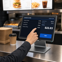 Terminal de point de vente 15,6 pouces, caisse enregistreuse, système de point de vente pour la vente au détail, supermarché, restaurant, comptoir de caisse