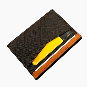 Korean Saffiano Genuine Leather MA1 Snap Card <b>Holder</b> Compact Business Card <b>Wallet</b> Scratch Resistant Wear Resistant Daily Pouch - Product Image 6