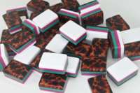 Tuiles de Mahjong en Acrylique Vert Marbré Crème, 160 Tuiles, Motif Classique, Dos Lisse, Durables, Ensemble Américain, Qualité Premium Personnalisée