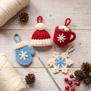 Kit <span class=keywords><strong>de</strong></span> Ganchillo Navideño <span class=keywords><strong>para</strong></span> Principiantes - Set <span class=keywords><strong>de</strong></span> 4 Adornos Amigurumi, Kit <span class=keywords><strong>de</strong></span> Manualidades con <span class=keywords><strong>Hilo</strong></span> <span class=keywords><strong>de</strong></span> <span class=keywords><strong>Algodón</strong></span> Ecológico <span class=keywords><strong>para</strong></span> Venta al Por Mayor - Product Image 4
