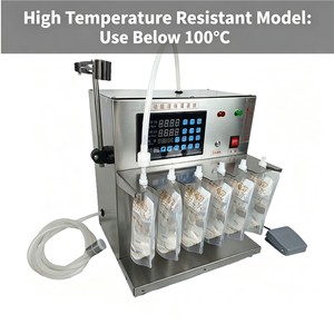Petite machine de remplissage semi-automatique pour sachets à bec verseur, idéale pour la production de mini-emballages liquides en usine domestique - Product Image 2