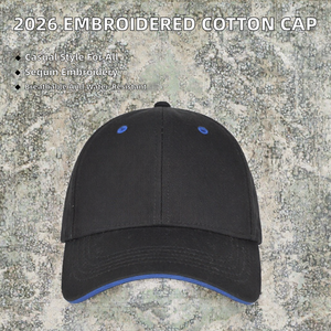 Gorra de Béisbol Bordada de Algodón Unisex, Estilo Casual, Color Sólido, para Primavera/Otoño 2026, Ideal para Uso Diario y Fiestas - Product Image 2