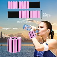 Ensemble de 2 poids réglables en silicone pour poignets et chevilles, poids portables pour bras et jambes, idéal pour la gym, le yoga, le pilates, le cardio, l'entraînement de force, pour hommes et femmes