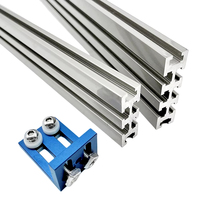 Clôture profilée multi-rails à rainure en T, bloc poussoir coulissant pour table de scie, support de fraisage en bakélite, outil auxiliaire fixe pour le travail du bois
