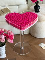 99 Roses Éternelles Luxe Table Basse en Acrylique en Forme de Piano Couleur Personnalisable Jardin Molly Romantique Saint-Valentin