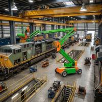 Plateforme élévatrice articulée électro-hydraulique haute stabilité 20m en acier au manganèse 35% de capacité de montée, système de nivellement automatique CE