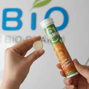 Tabletas Efervescentes de Vitamina C de 1000 mg, Ayudan a Apoyar la Función Normal del <span class=keywords><strong>Sistema</strong></span> Inmunitario en Adultos, Suplemento Dietético en Stock - Product Image 1