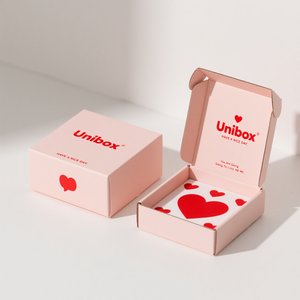 Boîte d'expédition en carton rose personnalisée en gros avec logo imprimé pour abonnements et cadeaux - Product Image 3