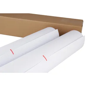 Hoge Kwaliteit 610*50M 70- 80 Gsm Plotter Roll Papier Cad Plotter Papier Roll