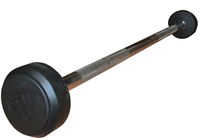 Barre de musculation fixe en acier et caoutchouc Iron Bull avec barre curl 10kg-55kg pour l'entraînement de force et l'haltérophilie commerciaux