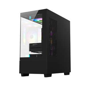 เคสคอมพิวเตอร์แบบไร้เสา สีขาว/ดำ รุ่น Sea View - เคสเกมมิ่ง MATX พร้อมกระจกนิรภัยสองด้าน และรองรับระบบระบายความร้อนด้วยอากาศ - Product Image 6