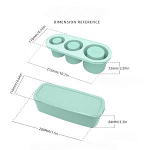 ถาดทำน้ำแข็งซิลิโคนแบบมีฝาปิดและถังเก็บ สำหรับแก้วสแตนลีย์ 3 แบบขนาดใหญ่ สำหรับเครื่องดื่ม ขนาด 40 ออนซ์ - Product Image 4