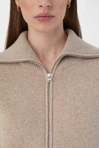Cappotto di maglieria invernale Oversize in tinta unita <span class=keywords><strong>Cardigan</strong></span> a maniche lunghe <span class=keywords><strong>con</strong></span> colletto e <span class=keywords><strong>cerniera</strong></span> stile Casual - Product Image 6
