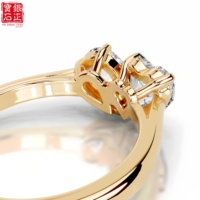 Bague de fiançailles de luxe pour femme en argent sterling 925 plaqué or, avec deux pierres de moissanite, sertie à griffes, taille poire et cœur, certifiée REACH