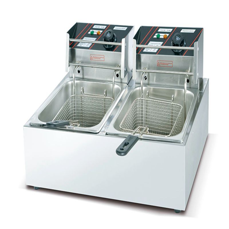Stainless Steel Double Tanks Deep Fryer
