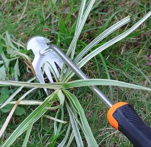 Hand <strong>Weeder</strong> <strong>Tool</strong> 4 Teethes New <strong>Garden</strong> Stainless Steel Weeding Rake with Handle - Product Image 5