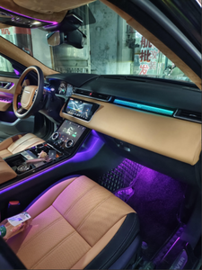 Kit d'éclairage d'ambiance pour voiture 64 couleurs 12V 10W <span class=keywords><strong>Range</strong></span> <span class=keywords><strong>Rover</strong></span> <span class=keywords><strong>Velar</strong></span> 2017-2025, garantie 1 an, accessoires de lampe d'ambiance intérieure - Product Image 3