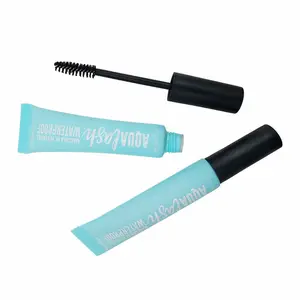 Empty mascara tube 15 ml customized lipgloss tubes 10ml plastic blue mascara tubes with brush