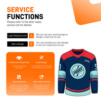 Maillot de hockey sur glace personnalisable pour adulte, imprimé par transfert thermique, nom de l'équipe, unisexe, 100% polyester, vêtements de sport, tissu 220g, service OEM