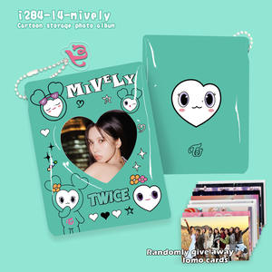 KPOP TWICE LOVELY Cartoon PVC Card Books Chaeyoung Nayeon Tzuyu <span class=keywords><strong>MOMO</strong></span> Sana Photo Cards Display Holder Card Binder Fans Collection - Product Image 6