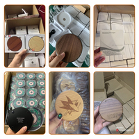 Nouvelle arrivée Banque d'alimentation en bois de bambou sans fil 10W 15W Chargement sans fil